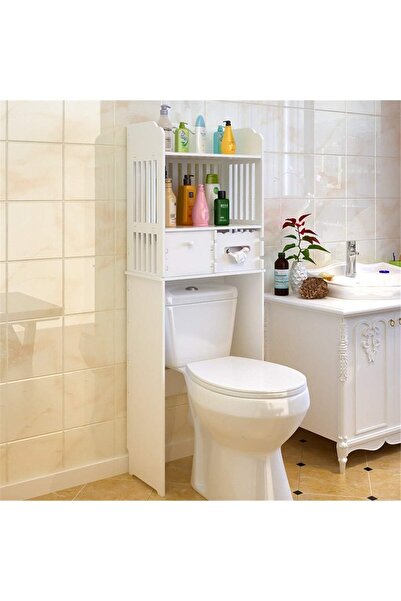 COOYA Toilet Storage Rack,Organizer Over the Toilet Bathroom,Space Saver for Home Bathroom,White