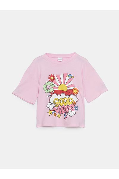 LC Waikiki Crew Neck Girls' Shorts Pajamas Set