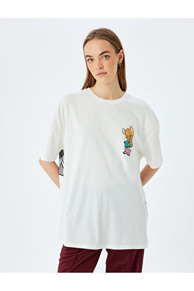 Koton Μπλουζάκι μεγάλου μεγέθους με άδεια Tom and Jerry με στάμπα στην πλάτη