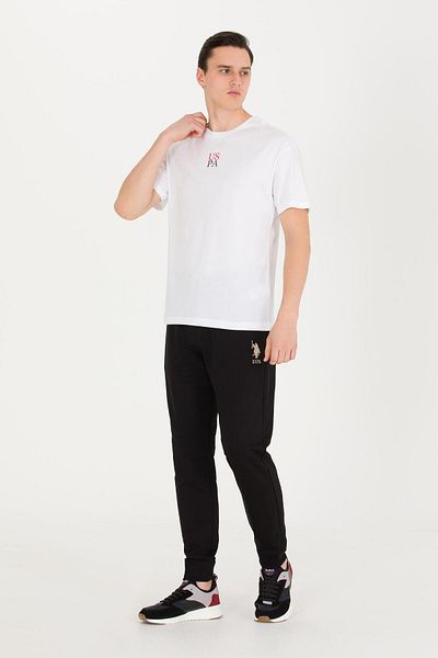 U.S. Polo Assn. Η.Π.Α. POLO ASSN. Ανδρικό λευκό μπλουζάκι με λαιμόκοψη 50267486-VR013