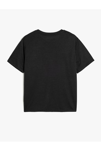 Koton Short Sleeve Crew Neck Stone Printed T-Shirt