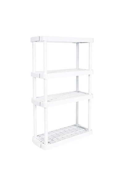 Gracious Living HOUSEMART 4-Shelf Adjustable Ventilated Resin Shelving Unit, ...