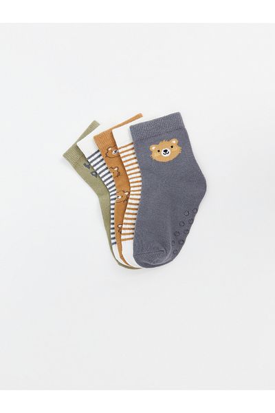 LC Waikiki Set of 5 Printed Socks for Baby Boy