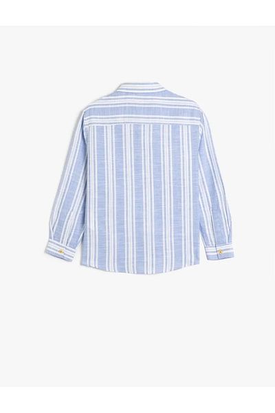Koton Cotton Light Blue Boy's Shirt 5Skb60075Tw