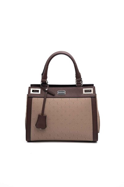 Silver Polo Bizon - Geantă de mână maro SP1174 pentru femei