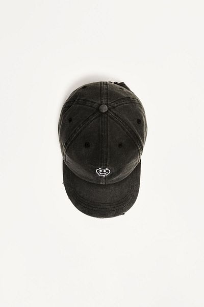 Bershka Ripped cap with embroidery