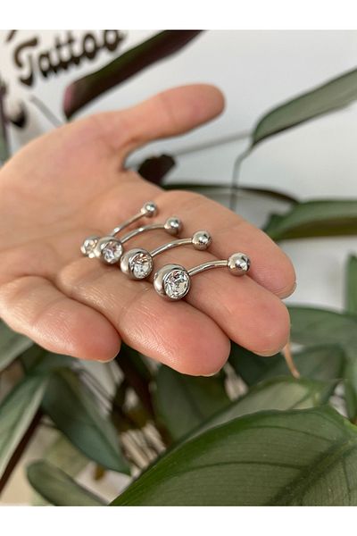 Karınca Piercing High Quality Single Stone Belly Piercing - Steel Anti-Tarnish, Anti-Allergy, Belly High Quality Ant Piercing