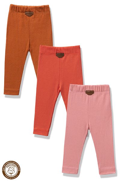 MAHFEL Premium 3-Piece Baby and Child Tights Set (100% Cotton)