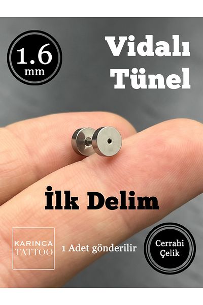Karınca Piercing Stainless Steel Small Ear Piercing First Piercing Tunnel Plug Gauge