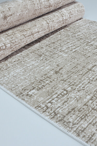 Babil Home Non-Slip Base Cutting Runner Living Room Hallway Kitchen Carpet Ymr5002 Mink