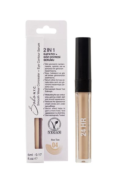 Soho N.Y.C. Vegan Serum Concealer for Dark Circles and Bags 5ml - Sun Tan