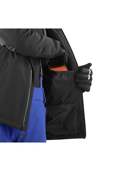 Salomon Highland Men's Black Ski Jacket Men's Ski Jacket Lc2353200