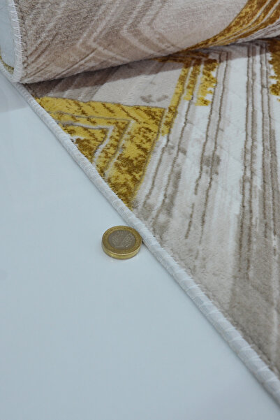 Babil Home Αντιολισθητικό χαλάκι διαδρόμου σαλονιού κουζίνας YMR5014 Χρυσό