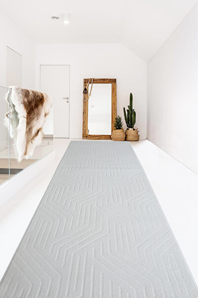 Babil Home Non-Slip Base Cutting Runner Living Room Hallway Kitchen Carpet Ymr5025 Cream