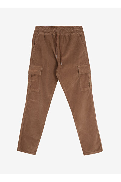 Discovery Expedition Lastikli Paça Açık Kahve Erkek Kargo Pantolon D4WM-PNT3344