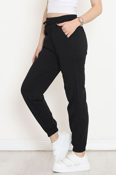 Lukas Black Elastic Leg Sweatpants - 15912.1778
