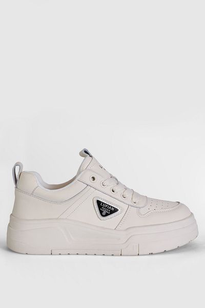 Lufian Jennifer Beige Women's Sneakers - Genuine Leather, Thermo Non-Slip Sole