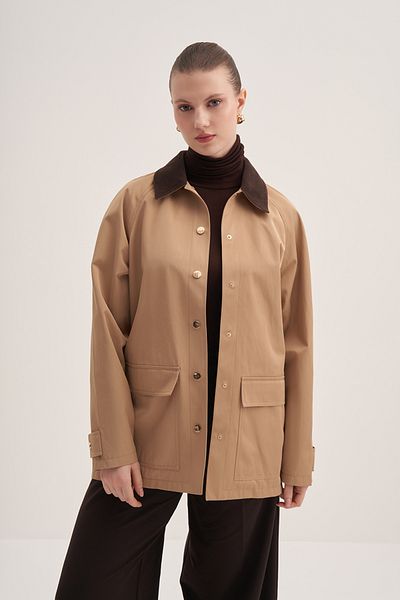 Aker Velvet Detailed Short Jacket