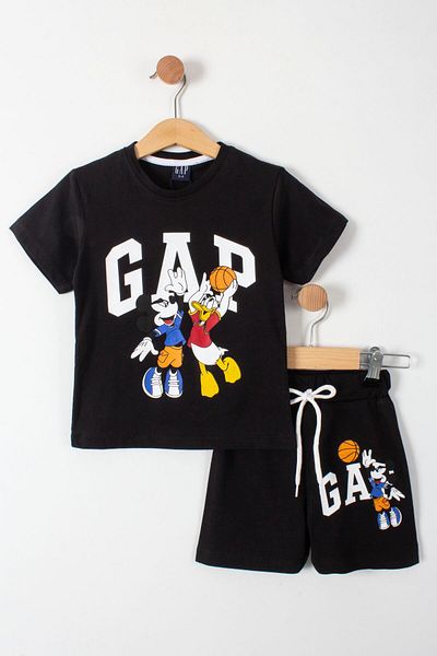 TRENDİMİZBİR Σετ ανδρικό σορτς με στάμπα Mickey and Daisy