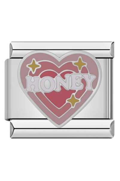 SiestaAccessories سحر سوار إيطالي مكتوب عليه عسل وردي