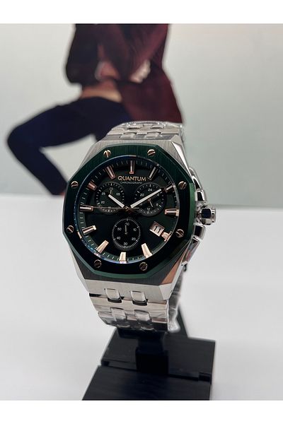 Quantum Green Bezel Hunter Men's Wristwatch 10 Atm Waterproof Hng1063.390