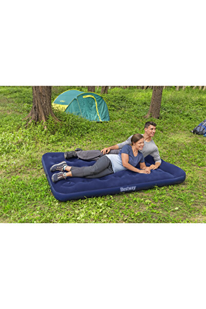 BESTWAY Easy Inflate Flocked Air Bed/Double 191X137X22Cm -26-67225