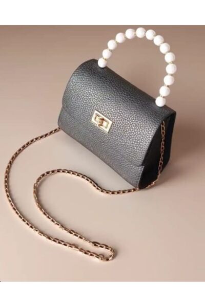 SSO Women's Pearl Detailed Chain Strap Mini Evening Bag