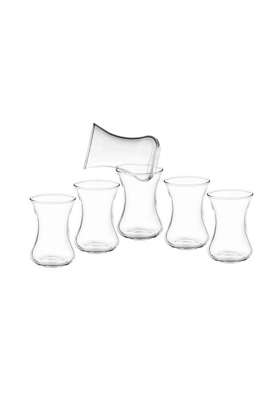Dania 6 Piece Clear Glass Tea Cup Set