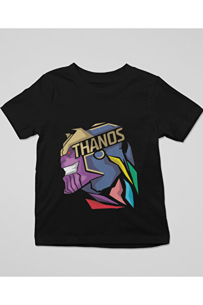 SVART WEAR Tricou cu mânecă scurtă pentru copii și adolescenți Thanos Head He...