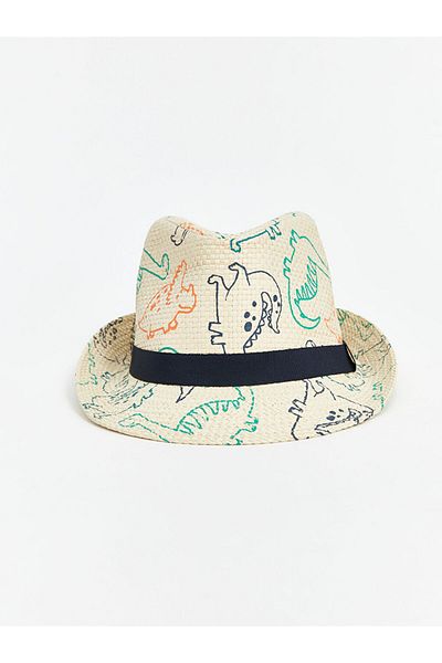 LC Waikiki New Season Dinosaur Printed Baby Boy Fotr Hat - S5Ao30Z1