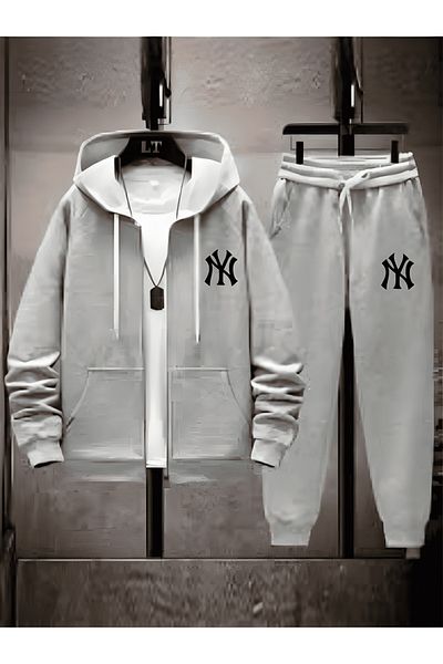 LAND MODA 2-Piece Tracksuit Set - Ny Printed Comfortable Stretchy Tracksuit