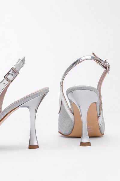 Tasarım pantofi stiletto cu sclipici trandafir