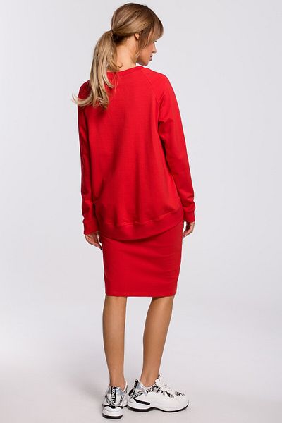 Made of Emotion Skirt with a slit and a stripe trim