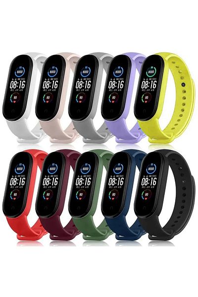 PUFWİN مجموعة السوار المتوافقة مع Xiaomi Mi Band 5/6 مكونة من 10 قطع