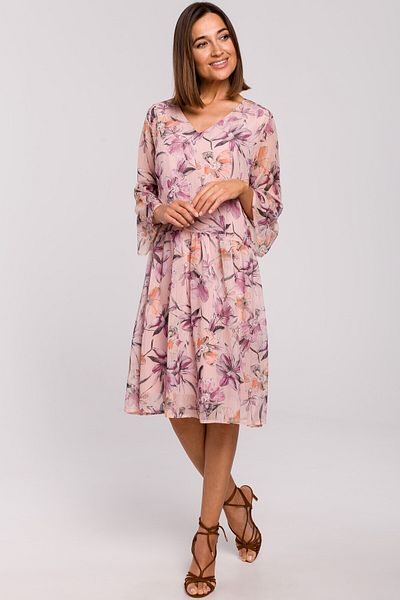 Stylove Rochie din șifon cu talie coborâtă