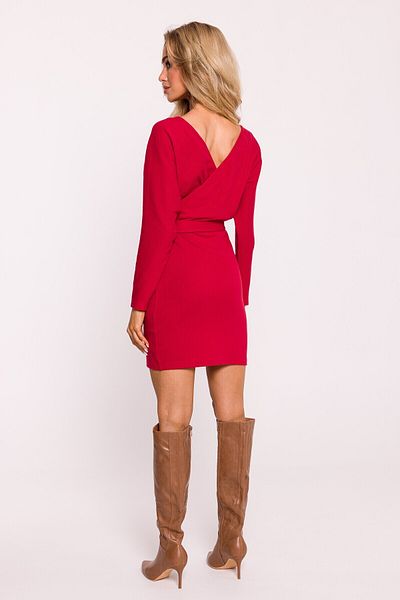 Made of Emotion Ribbed mini dress with a wrap neckline