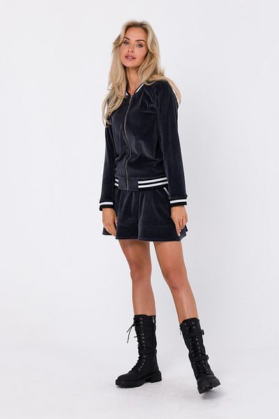 Made of Emotion Velour sweatshirt with decorative cuffs