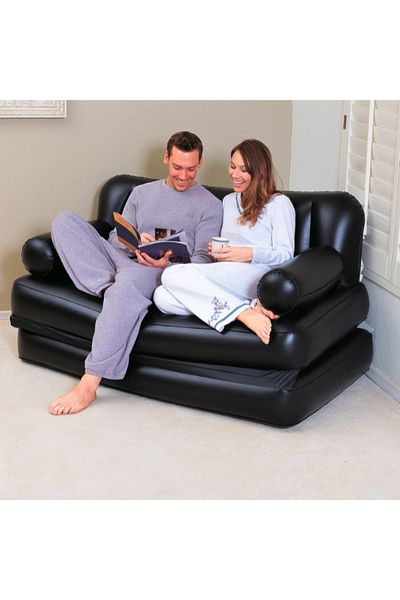 BESTWAY Double 5-In-1 Multifunctional Couch With Sidewinder- Ac Air Pump 188X152X64Cm -26-75056