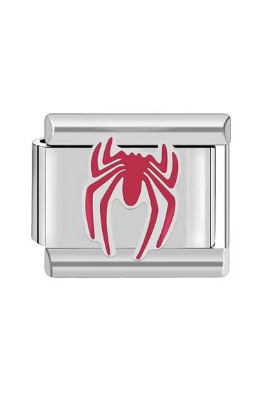 SiestaAccessories Italian Spider Bracelet Charm with Red Stripe Movie Character
