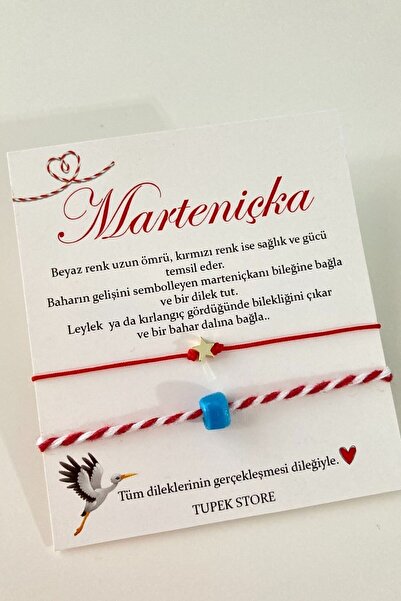 Tupek Store Marteniçka Bodrum Boncuk Ve Yıldızlı Şans Bileklik Seti