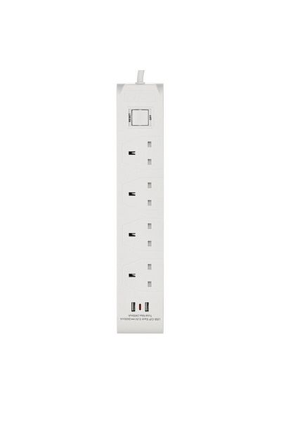 Home Best 4-Socket Power Extension Cord with 3-USB Ports 5m