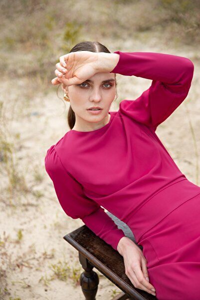 Makover Rochie midi cu manșete înalte