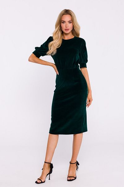 Made of Emotion Velour dress with short sleeves