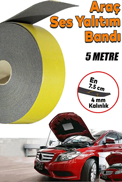 NUBLADO Araç Oto Ses Isı Yalıtım İzolasyon Bandı Bantı Kauçuk Sünger 75 mm 5 Metre.