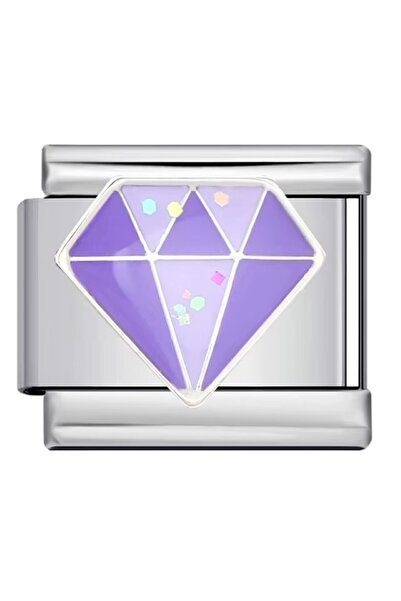 SiestaAccessories Purple Diamond Italian Bracelet Charm