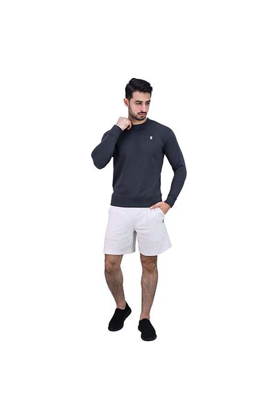 Giordano Men’s Cotton Polyester French Terry Crew Neck Sweatshirt