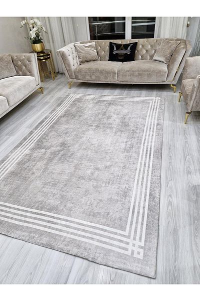 LİMAY Elastic Carpet Cover - Washable - Sponge Free - Practical - Velvet Fabric - Decorative Cover Models