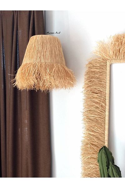 Maison Avf Hydra Raffia Wicker Bohemian Chandelier M035