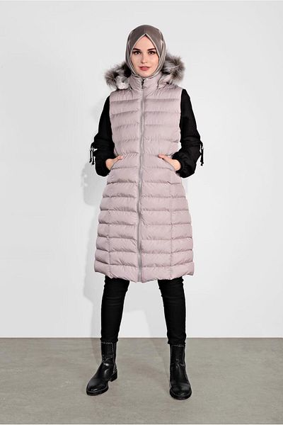 TRENDTESETTÜR 0007 Model Hooded Puffer Vest