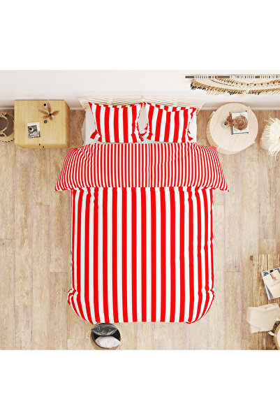 Evmila Sevgililer Günü Özel Çift Kişilik Pamuklu Nevresim Takımı 200x220 cm Ç...